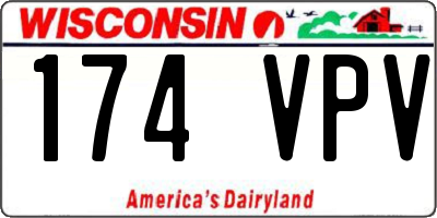 WI license plate 174VPV