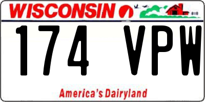 WI license plate 174VPW