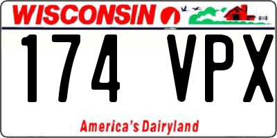WI license plate 174VPX