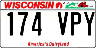 WI license plate 174VPY