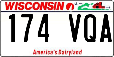 WI license plate 174VQA