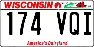 WI license plate 174VQI