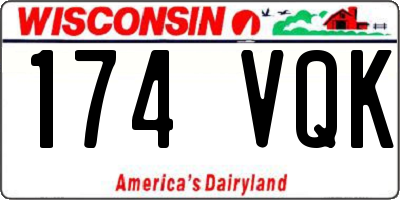 WI license plate 174VQK