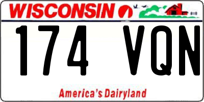 WI license plate 174VQN