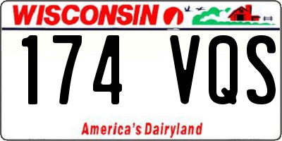 WI license plate 174VQS