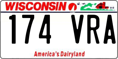 WI license plate 174VRA