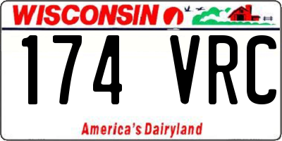 WI license plate 174VRC