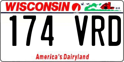 WI license plate 174VRD