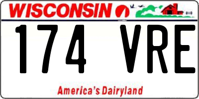 WI license plate 174VRE