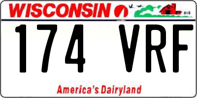 WI license plate 174VRF