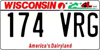 WI license plate 174VRG