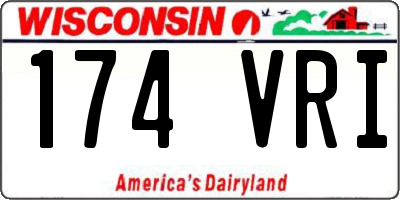 WI license plate 174VRI