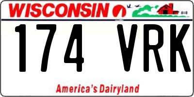 WI license plate 174VRK