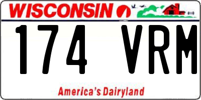 WI license plate 174VRM