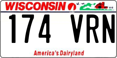 WI license plate 174VRN