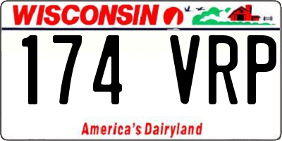 WI license plate 174VRP