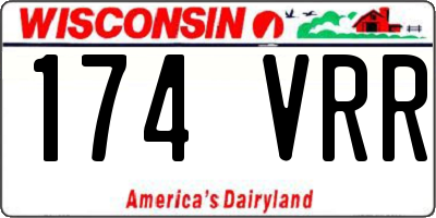WI license plate 174VRR