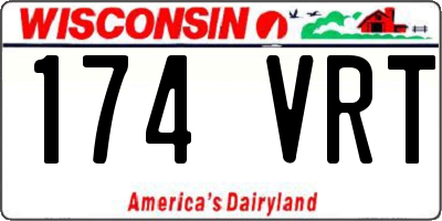 WI license plate 174VRT