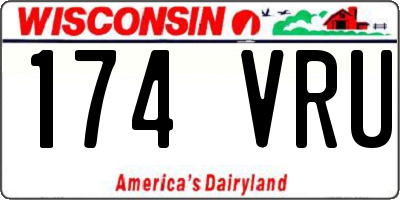WI license plate 174VRU