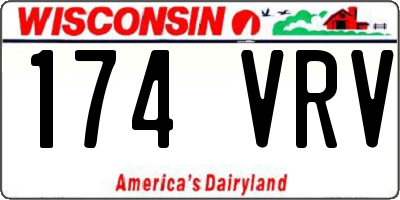 WI license plate 174VRV