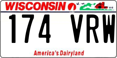 WI license plate 174VRW
