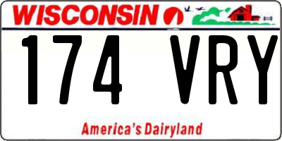 WI license plate 174VRY