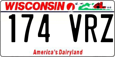 WI license plate 174VRZ