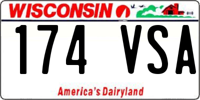 WI license plate 174VSA