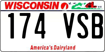 WI license plate 174VSB