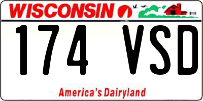 WI license plate 174VSD