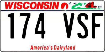 WI license plate 174VSF