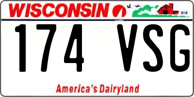 WI license plate 174VSG