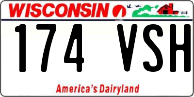 WI license plate 174VSH