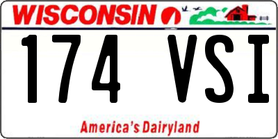 WI license plate 174VSI