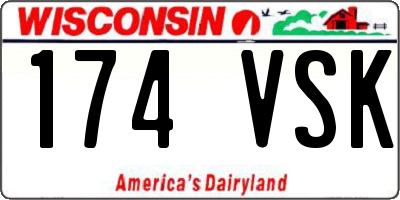 WI license plate 174VSK