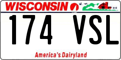 WI license plate 174VSL