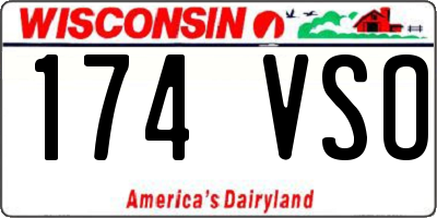 WI license plate 174VSO