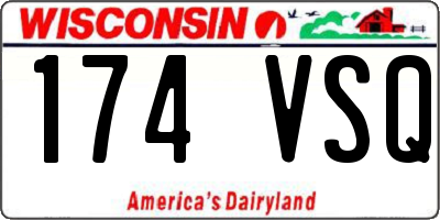 WI license plate 174VSQ