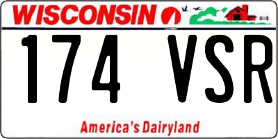 WI license plate 174VSR
