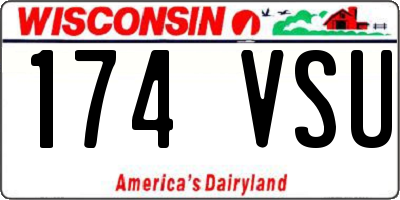 WI license plate 174VSU