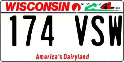 WI license plate 174VSW