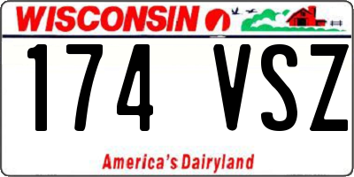 WI license plate 174VSZ