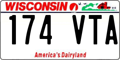 WI license plate 174VTA
