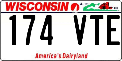WI license plate 174VTE
