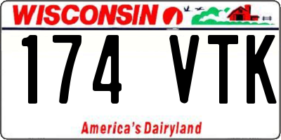 WI license plate 174VTK