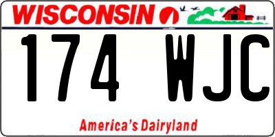 WI license plate 174WJC