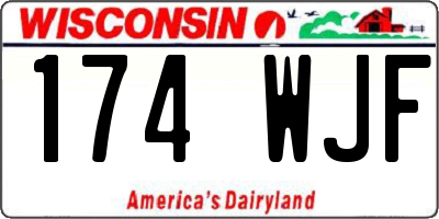 WI license plate 174WJF