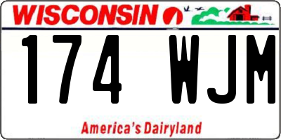WI license plate 174WJM
