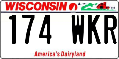 WI license plate 174WKR