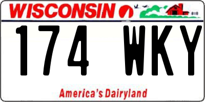 WI license plate 174WKY